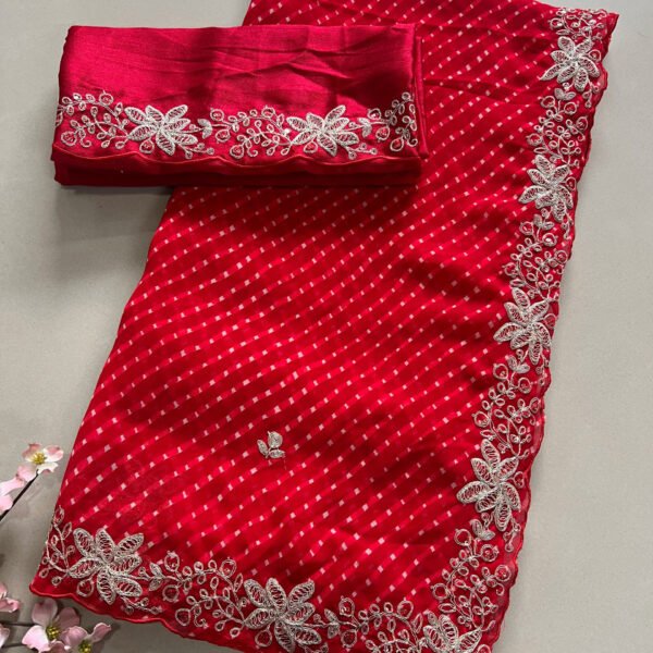 Mothada Lehriya Georgette Sarees