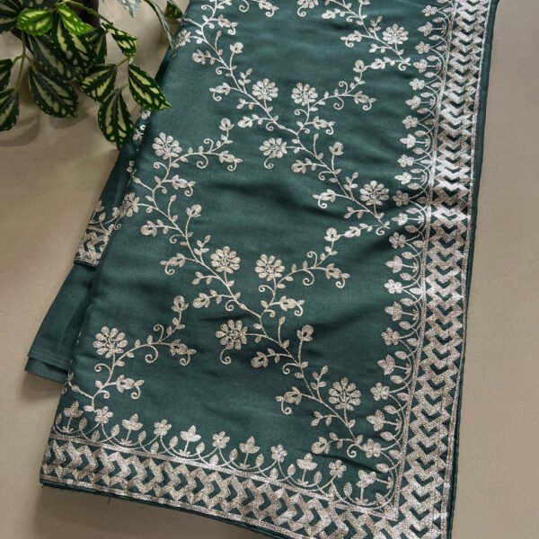 Jaal Pitta Work Shimmer Sarees