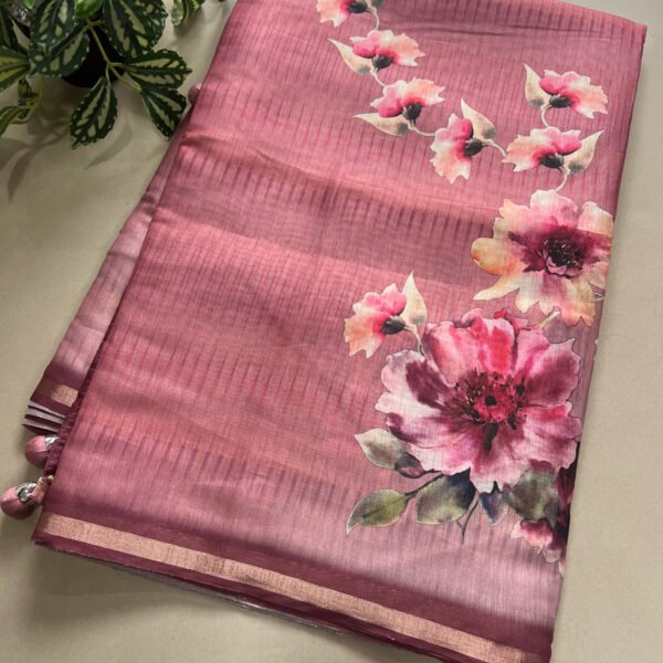Printed Semi Cotton Silk Sarees