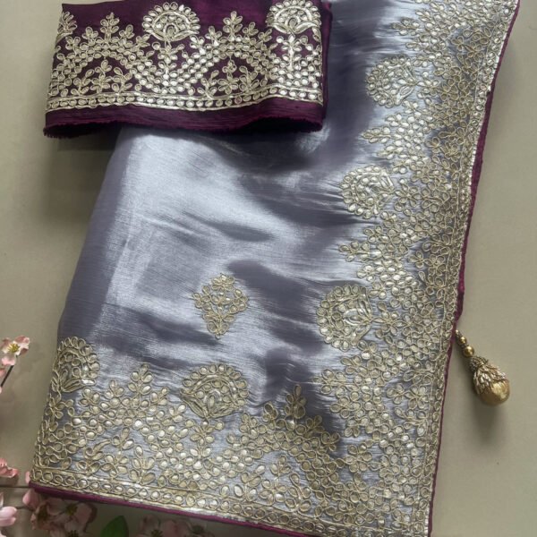 Gotta Patti Jimmy Choo Organza Saree