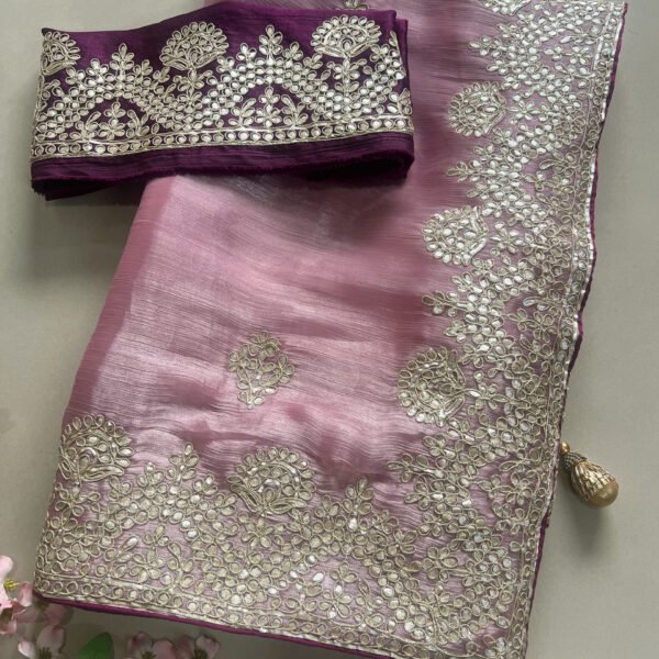 Gotta Patti Jimmy Choo Organza Saree