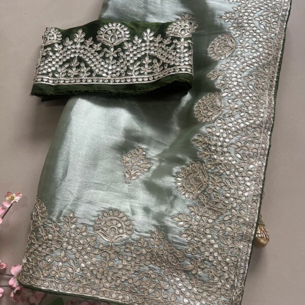 Gotta Patti Jimmy Choo Organza Saree