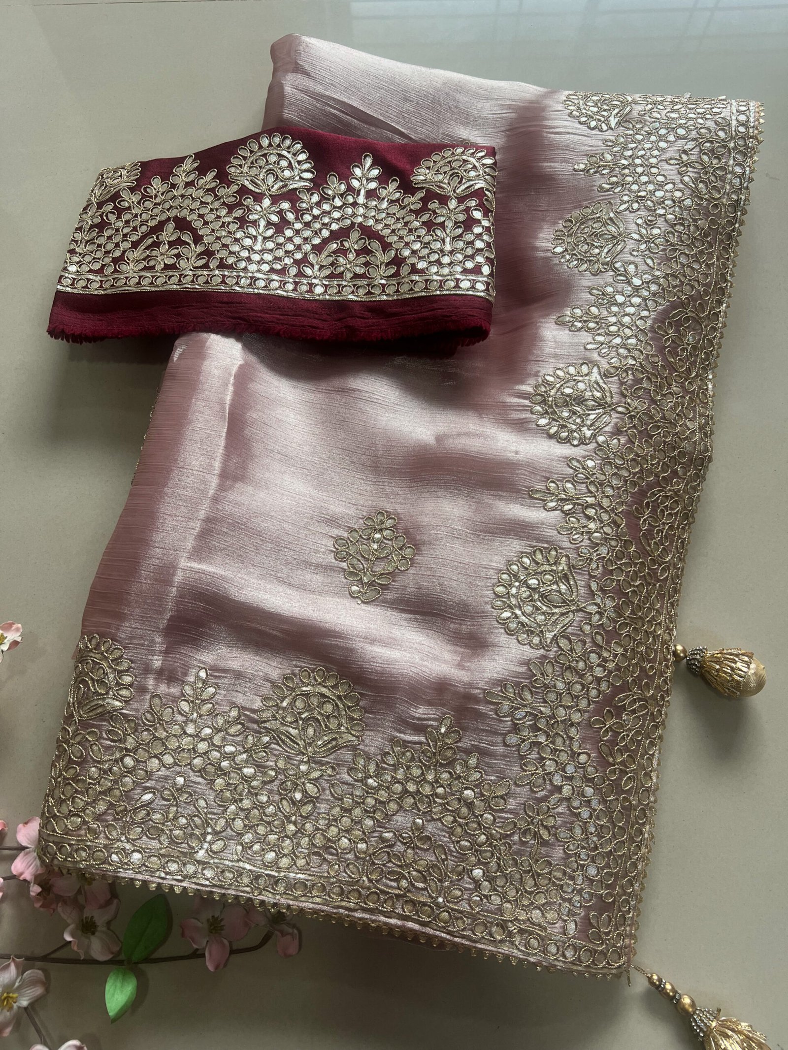 Gotta Patti Jimmy Choo Organza Saree