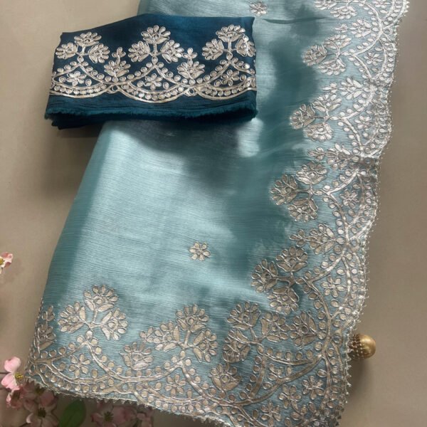 Gotta Patti Jimmy Choo Organza Saree