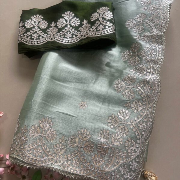 Gotta Patti Jimmy Choo Organza Saree