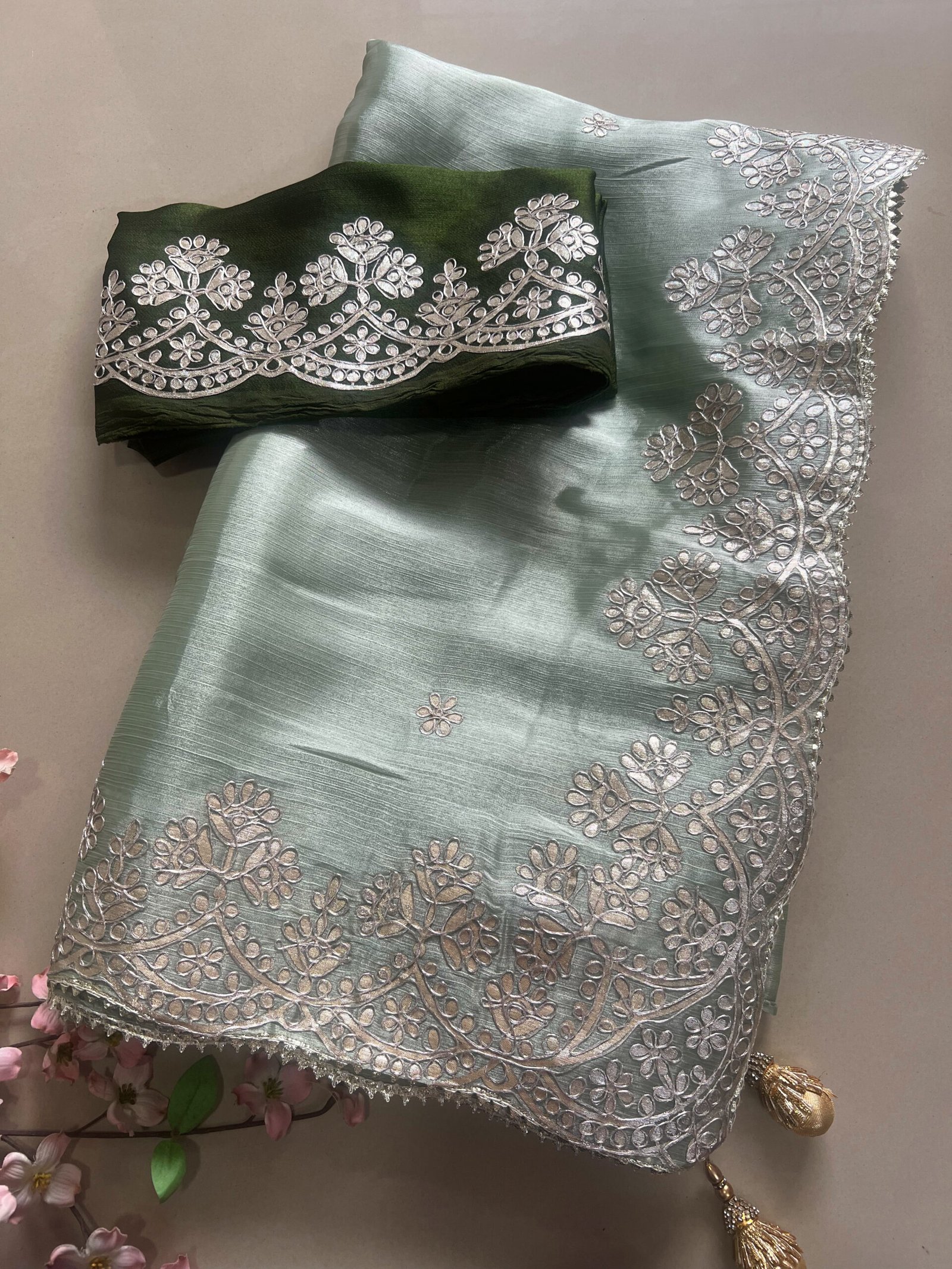 Gotta Patti Jimmy Choo Organza Saree