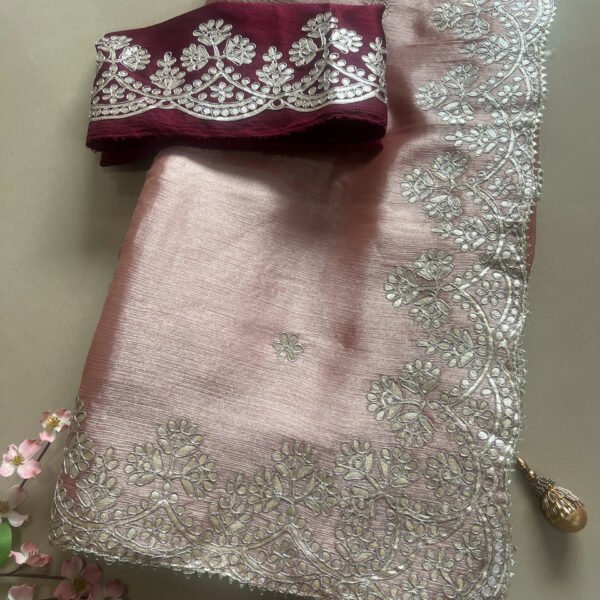 Gotta Patti Jimmy Choo Organza Saree