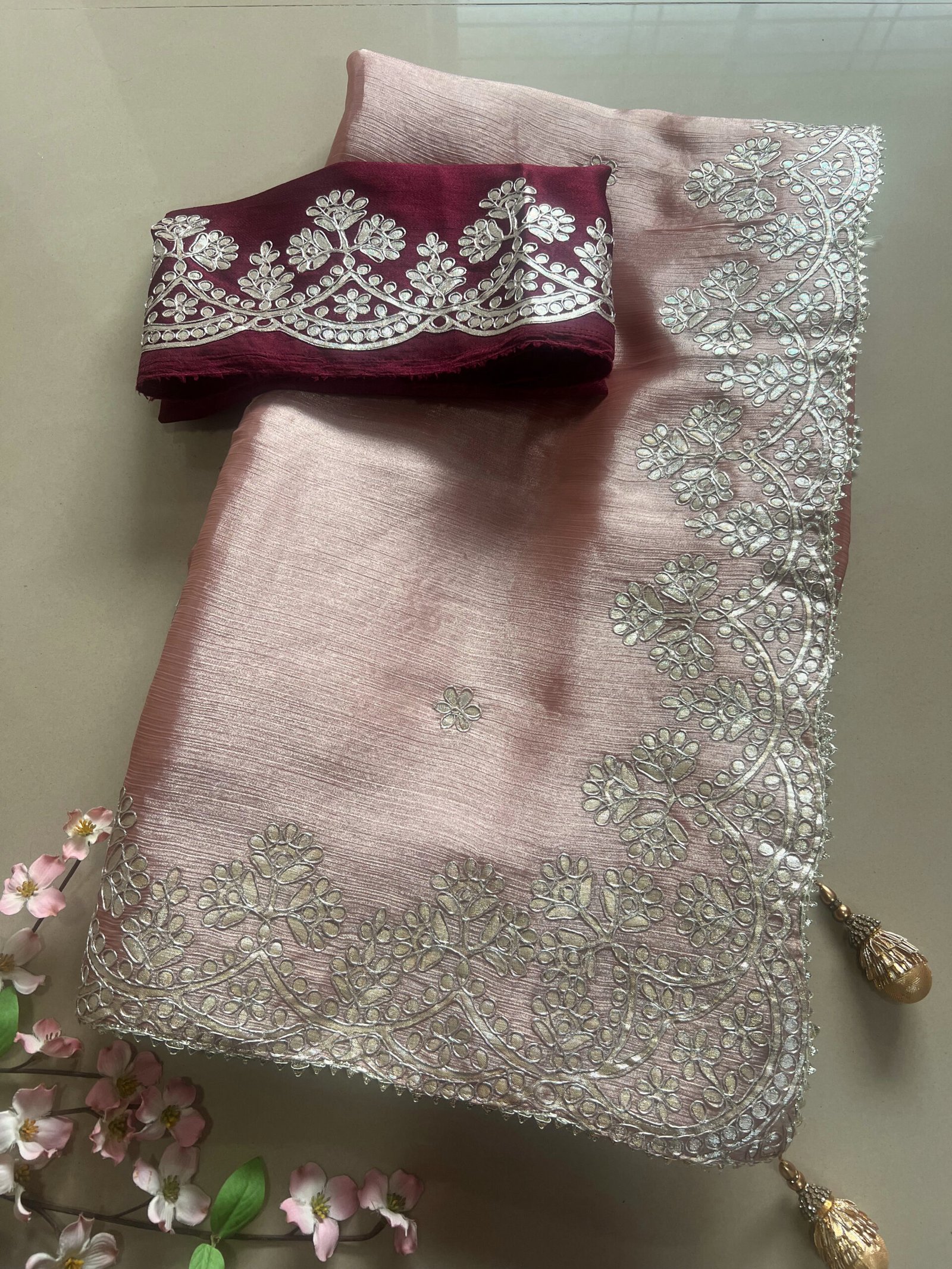 Gotta Patti Jimmy Choo Organza Saree