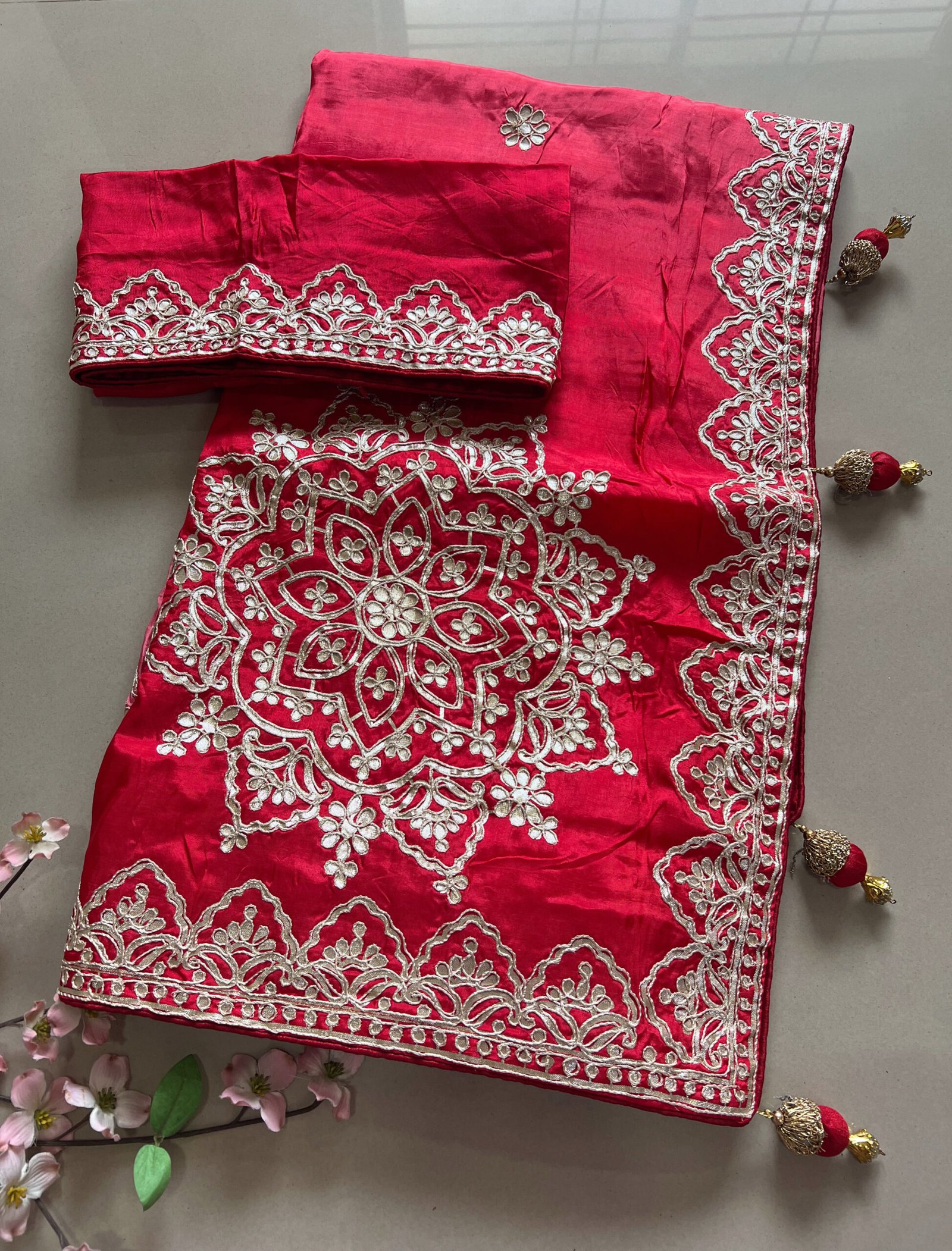 Pure Upada Gotta Patti Ombré Shaded Sarees