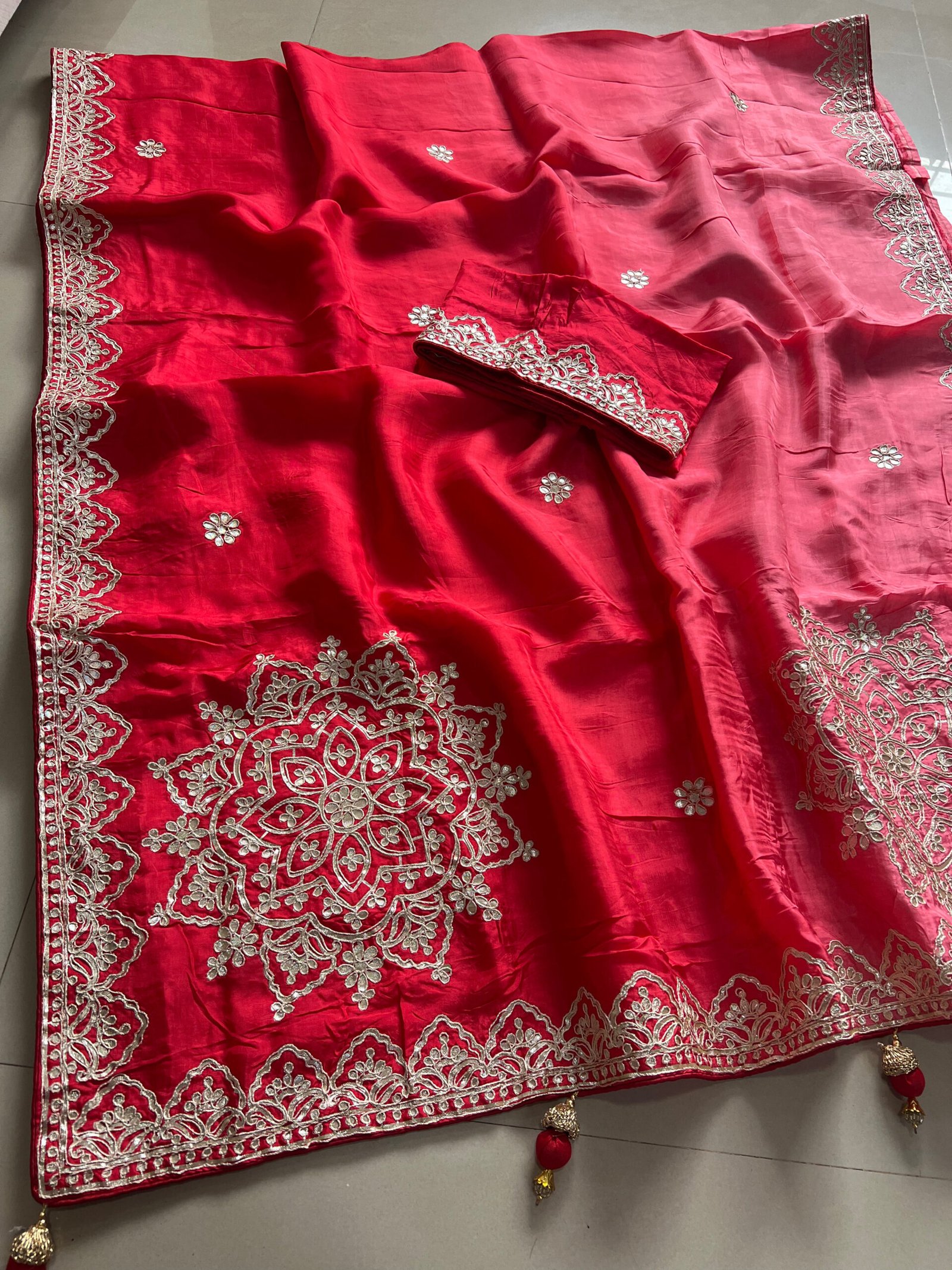 Pure Upada Gotta Patti Ombré Shaded Sarees - Image 2