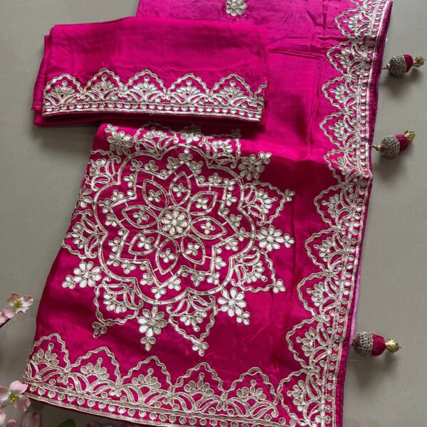Pure Upada Gotta Patti Ombré Shaded Sarees