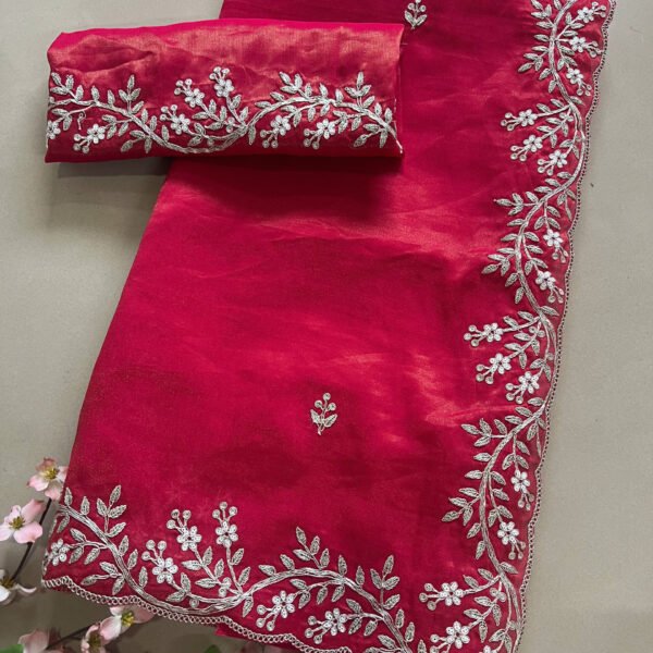 Pitta Work Shimmer Silk Saree