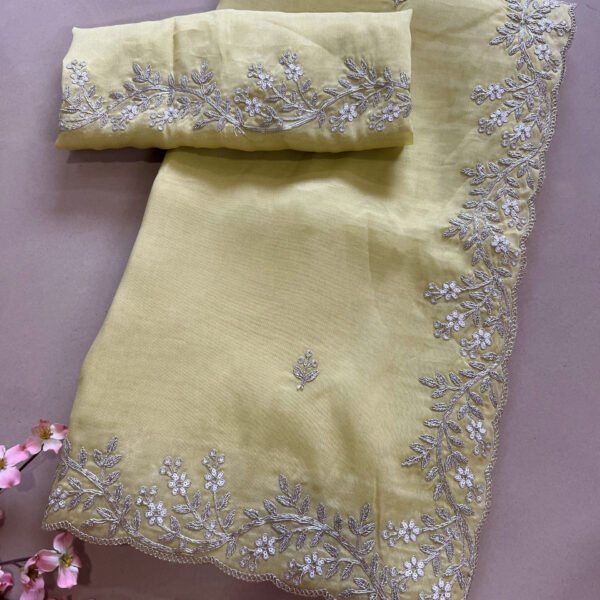 Pitta Work Shimmer Silk Saree