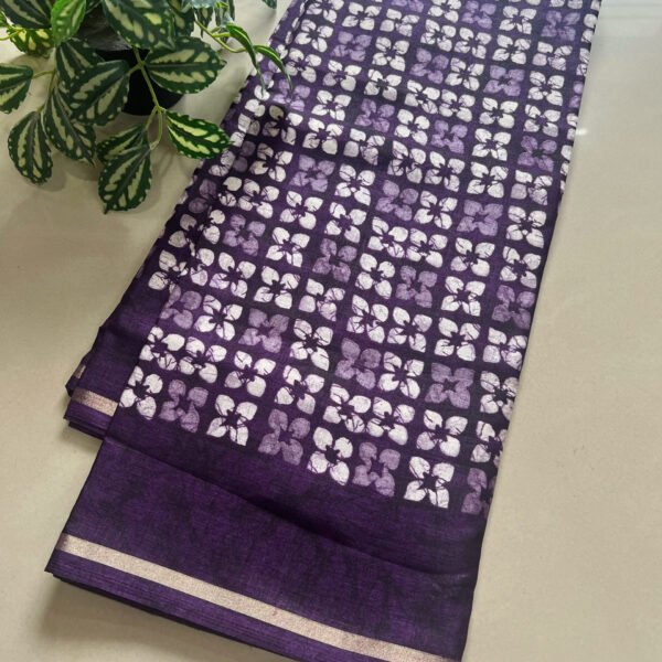 Printed Semi Soft Dola Silk Saree