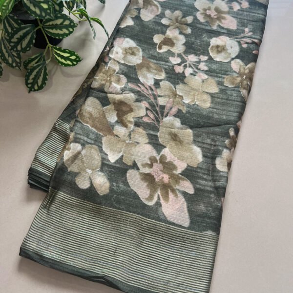 Floral Print Weightless Chiffon Saree