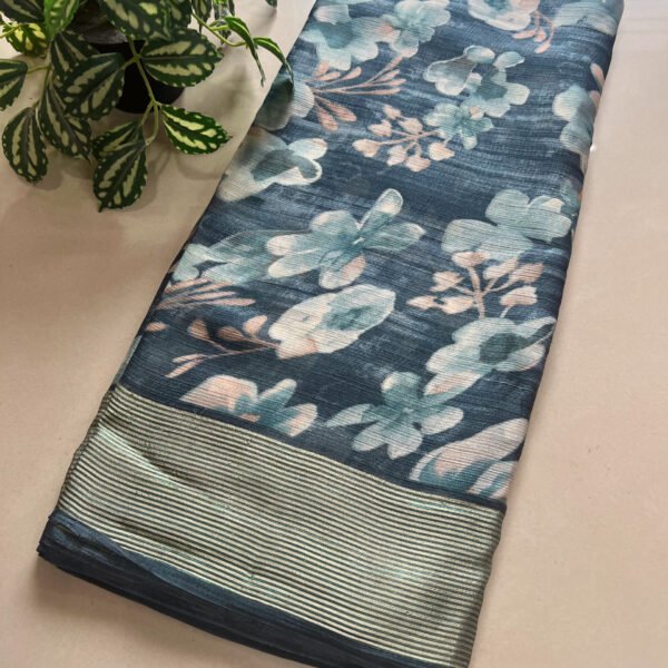 Floral Print Weightless Chiffon Saree