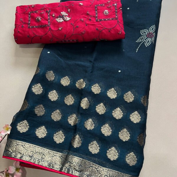 Heavy Blouse Premium Printed Saree