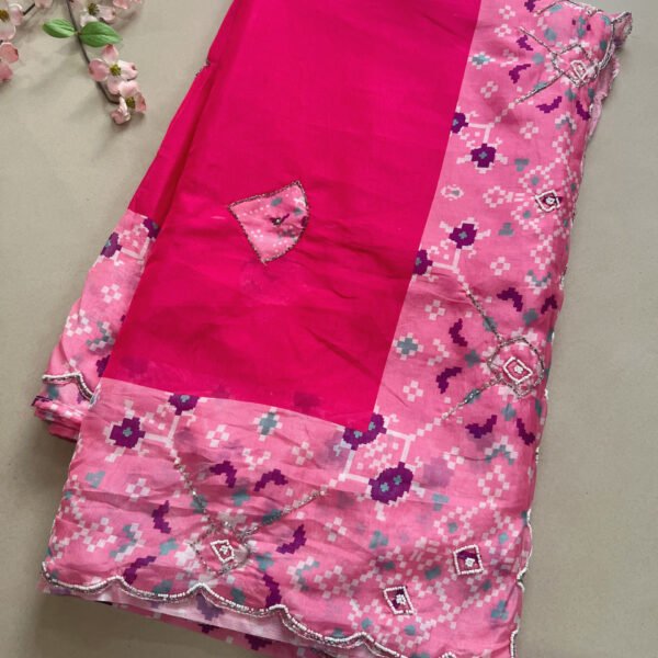 Printed Hand Work Saree