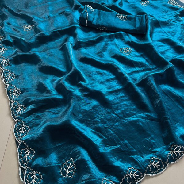 Hand Work Shimmer Party Wear Saree