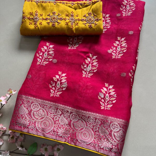 Heavy Blouse Printed Georgette Saree
