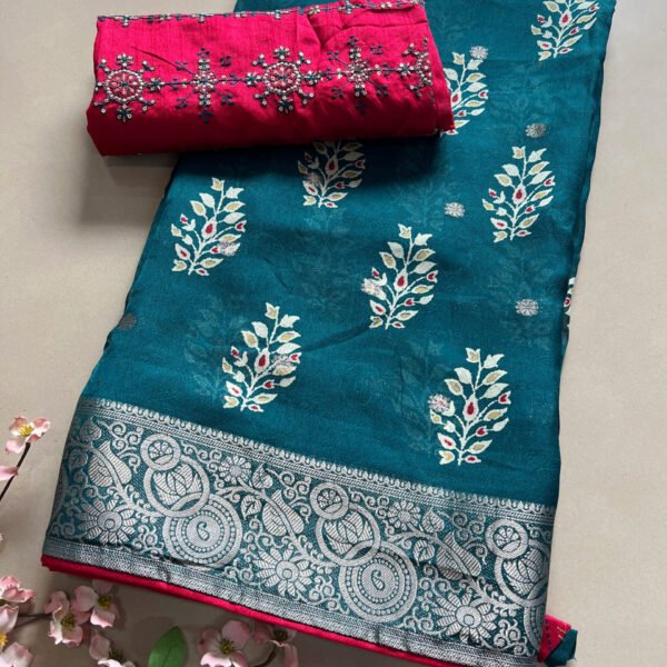 Heavy Blouse Printed Georgette Saree