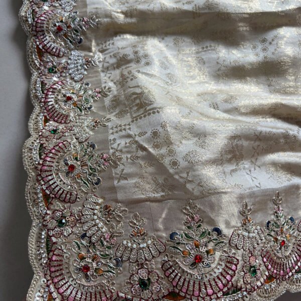 Soft Silk Jari Weaving Embroidery Border Saree