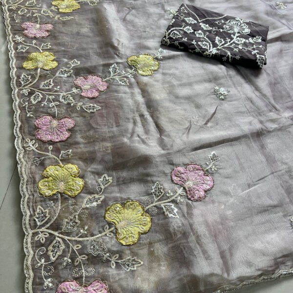 Party Wear Organza Saree