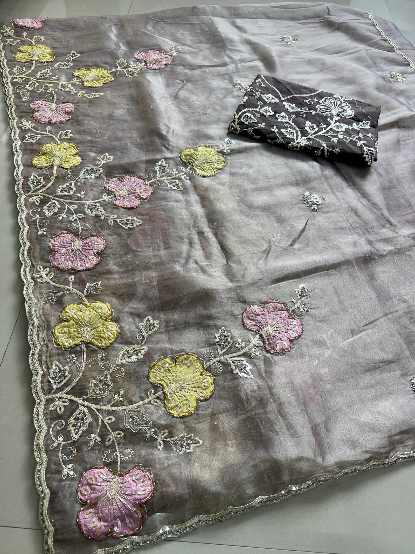 Party Wear Organza Saree